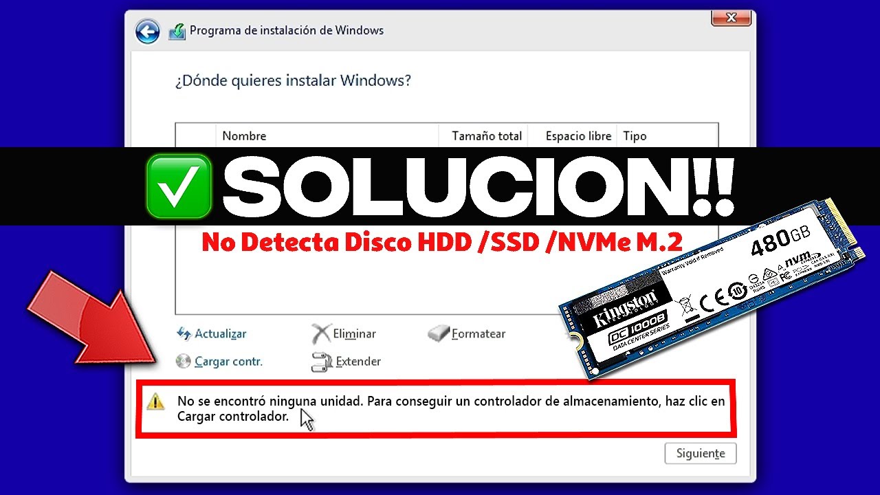 DRIVERS SSD EN WINDOWS INSTAL